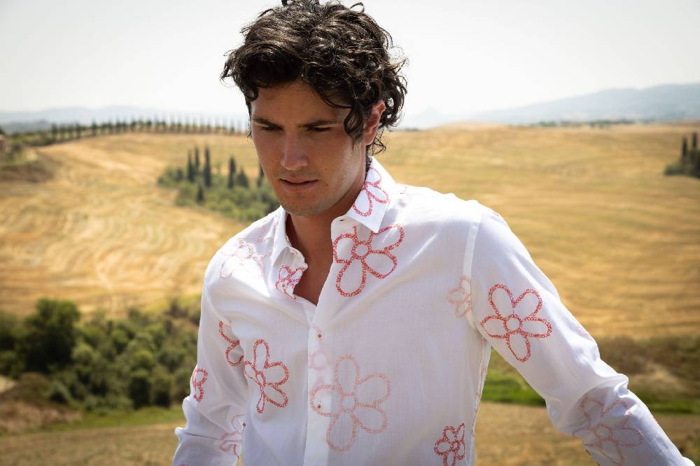 Poggianti Camicia uomo spring summer 24 FIRENZE-66F-241 Offerta