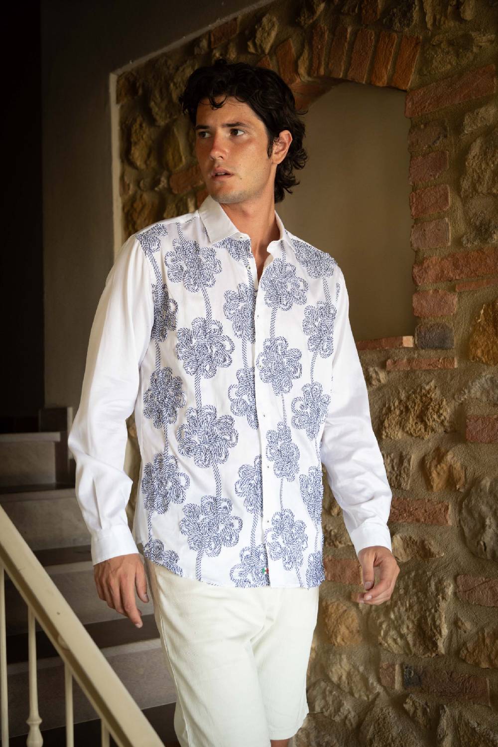 Poggianti Camicia uomo spring summer 24 FIRENZE-73-239 Economico