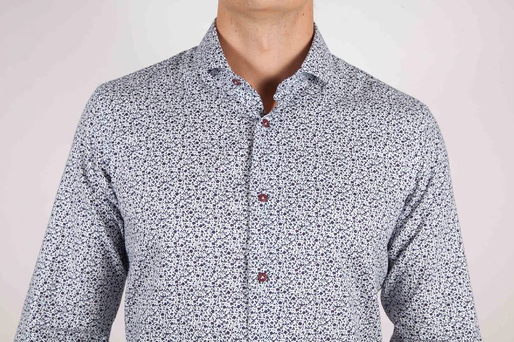 Poggianti Camicia Fantasia collo francese Hotsell