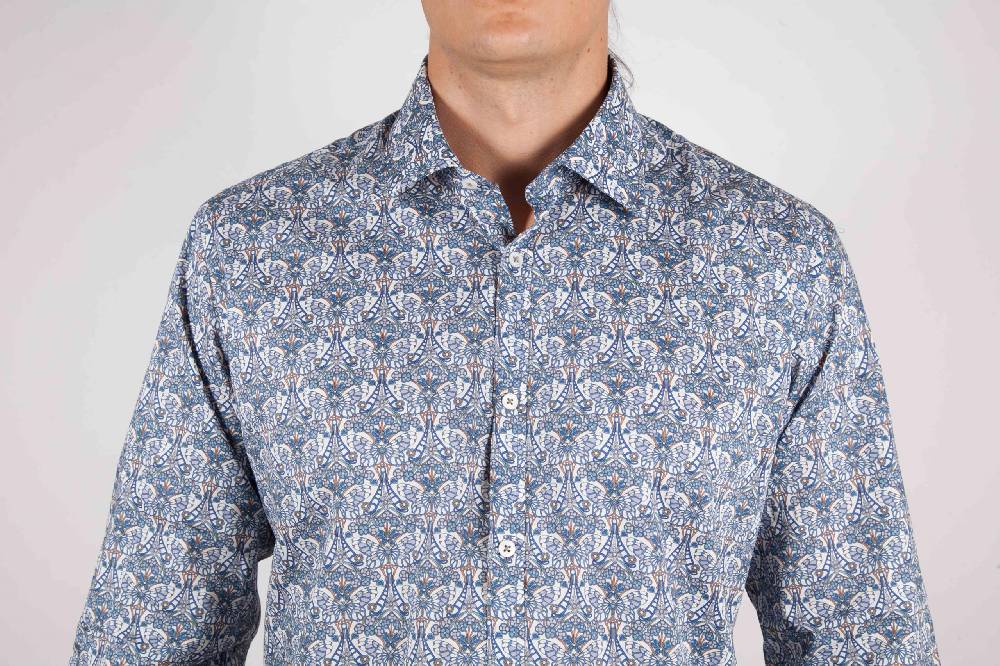 Poggianti Camicia Fantasia collo francese Vendita Calda