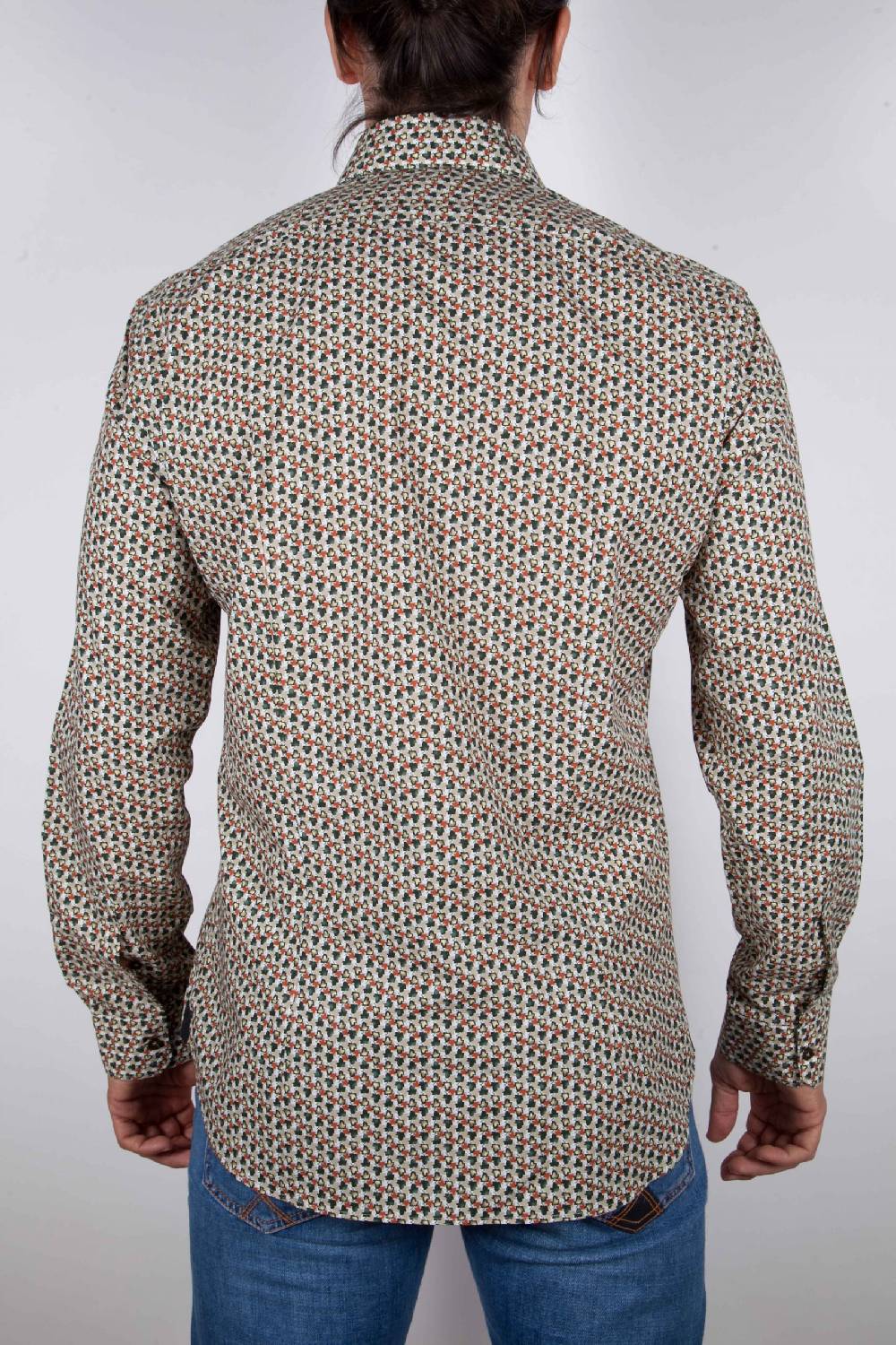 Poggianti Camicia Fantasia collo francese Saldi Di Fabbrica