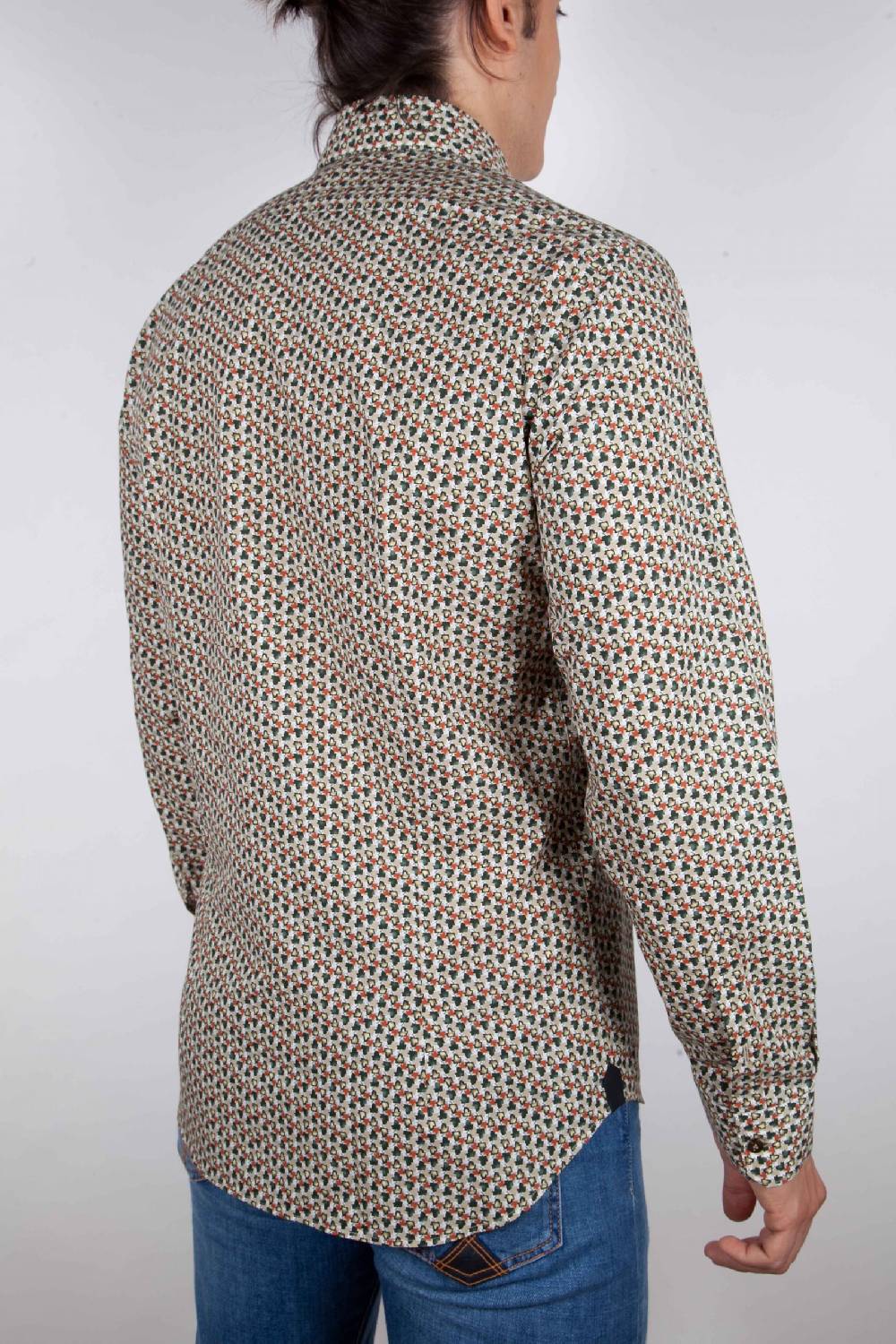 Poggianti Camicia Fantasia collo francese Saldi Di Fabbrica