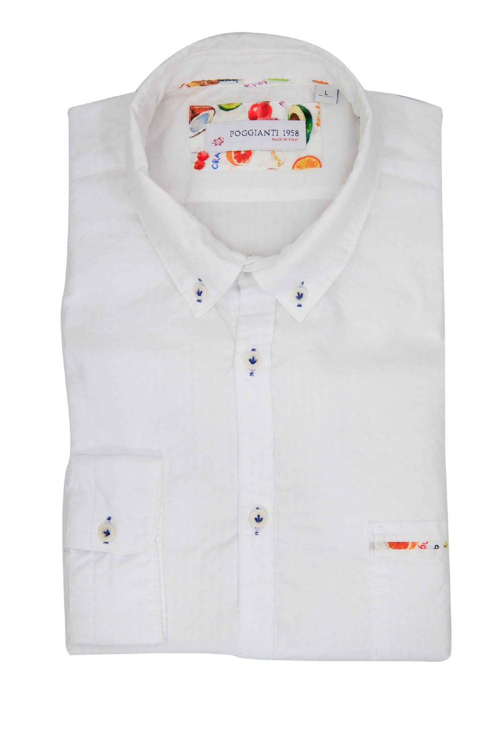 Poggianti Camicia Fantasia Collo Morbido