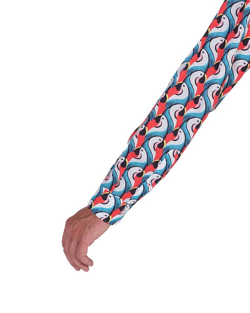 Poggianti Camicia Fantasia Collo Morbido Multicolore Promozione
