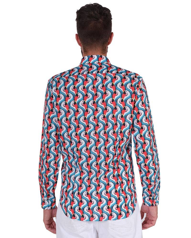 Poggianti Camicia Fantasia Collo Morbido Multicolore Promozione