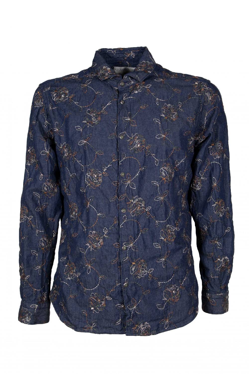 Poggianti Camicia uomo in Denim con Ricami FIRENZE-62-250