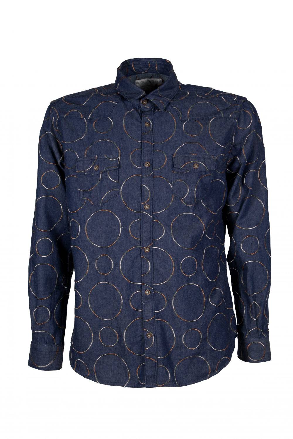 Poggianti Camicia uomo in Denim con Ricami EMPOLI-66-248