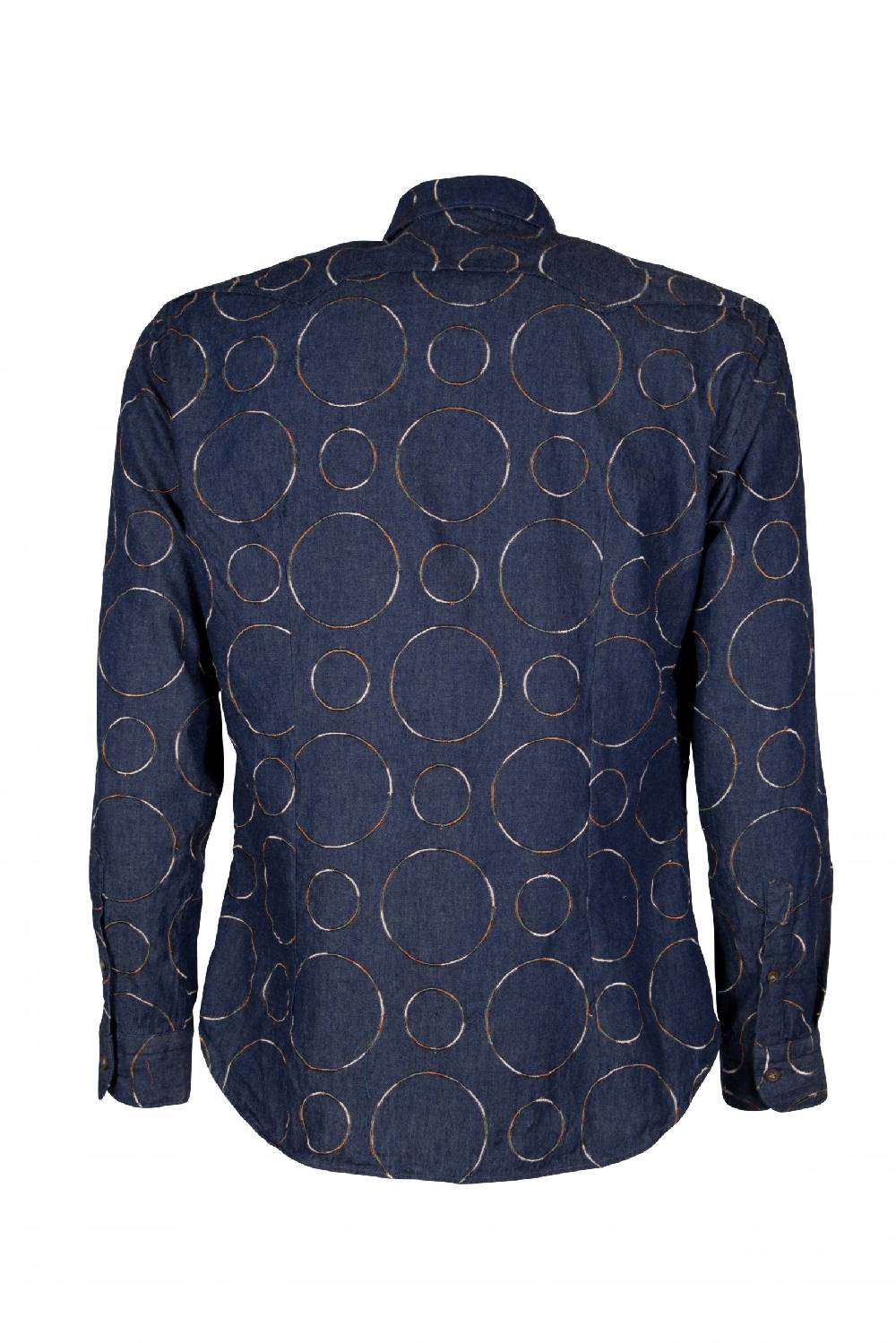 Poggianti Camicia uomo in Denim con Ricami EMPOLI-66-248 Affare Del Giorno