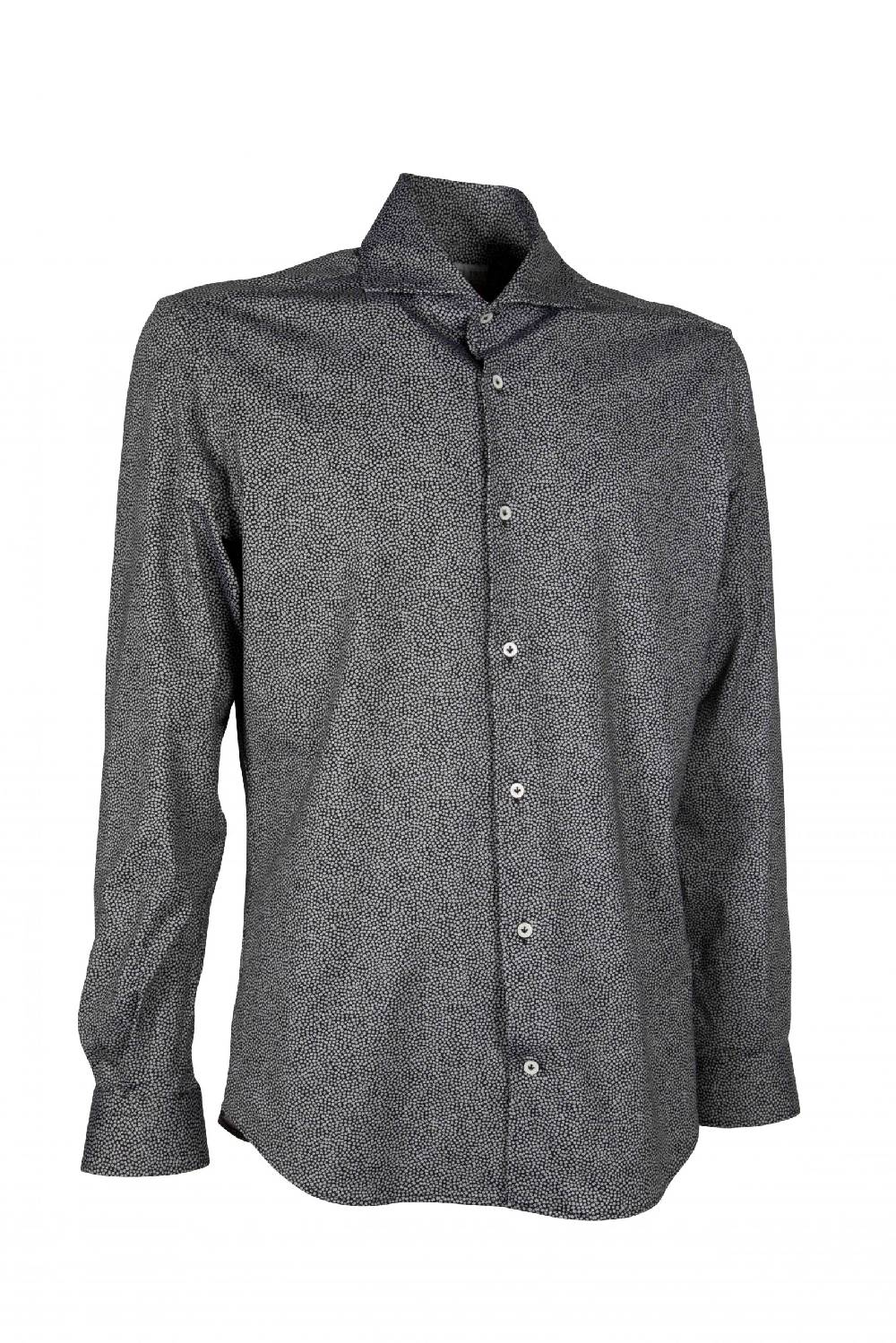 Poggianti Camicia uomo in tessuto tecnico con stampa piccola ACTIVE 31-186-03 Convenienza