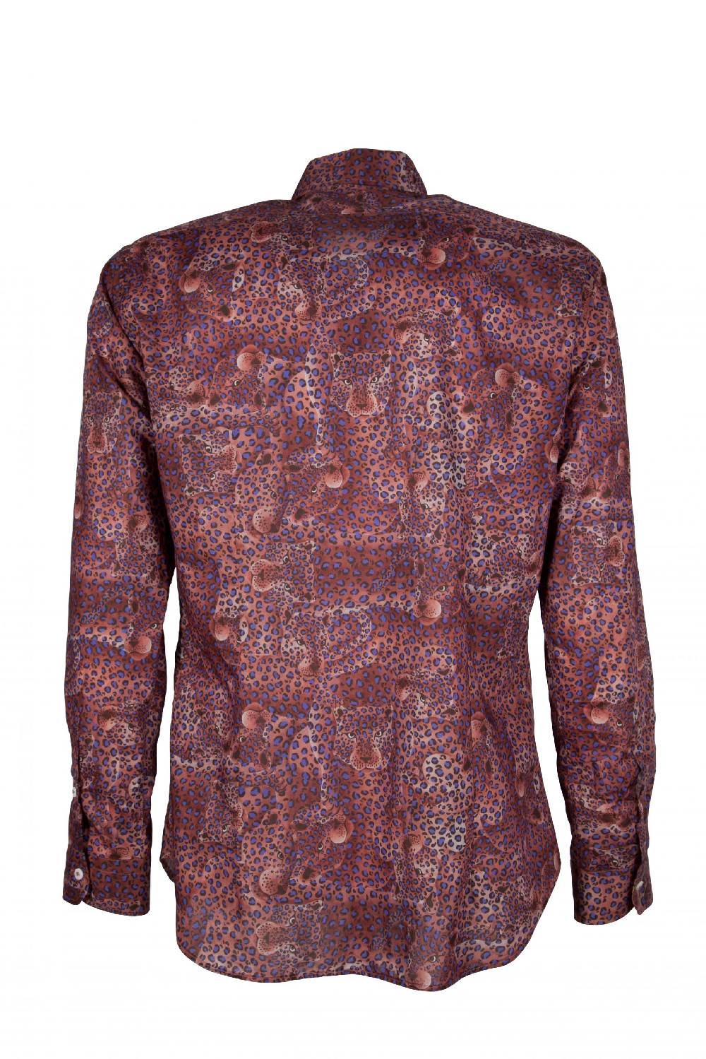 Poggianti Camicia uomo in cotone Liberty con stampa animali PISA-60F-155-01 Novità
