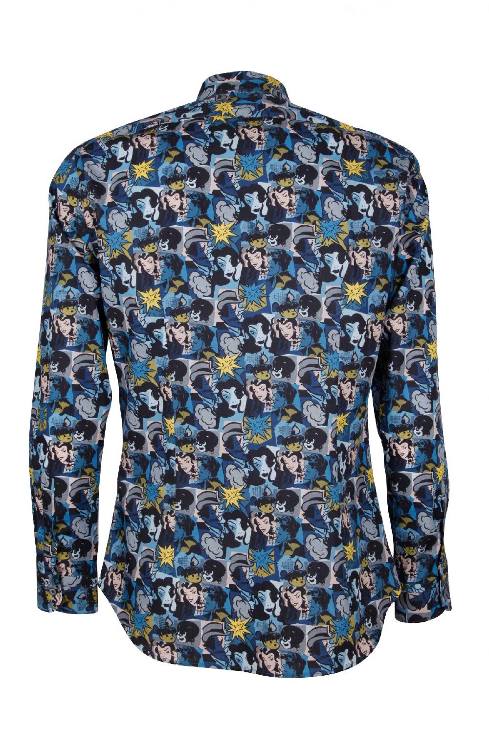 Poggianti Camicia uomo in cotone con stampa fumetti PISA-66F-179-01 Presa