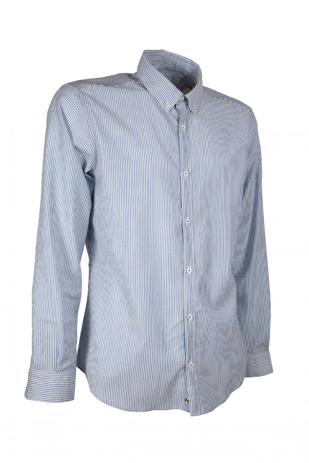 Poggianti Camicia in lana merinos REDA a righe PISA-64-117-01 Economico