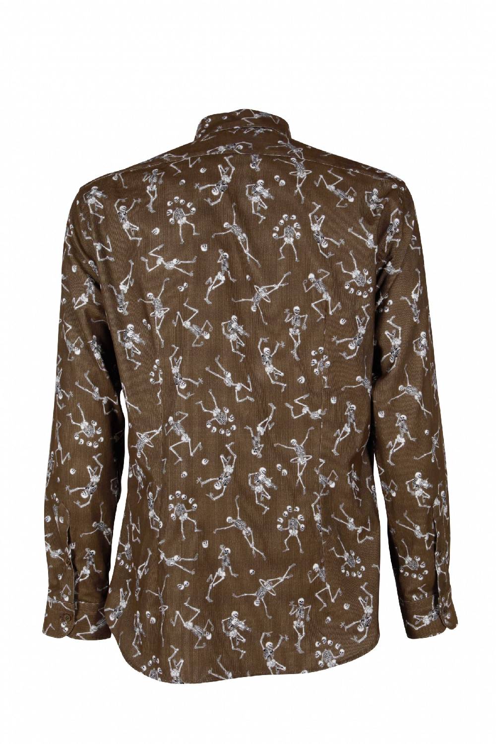 Poggianti Camicia uomo in velluto con stampa teschi PISA-62F-230-01 Saldi Di Fabbrica