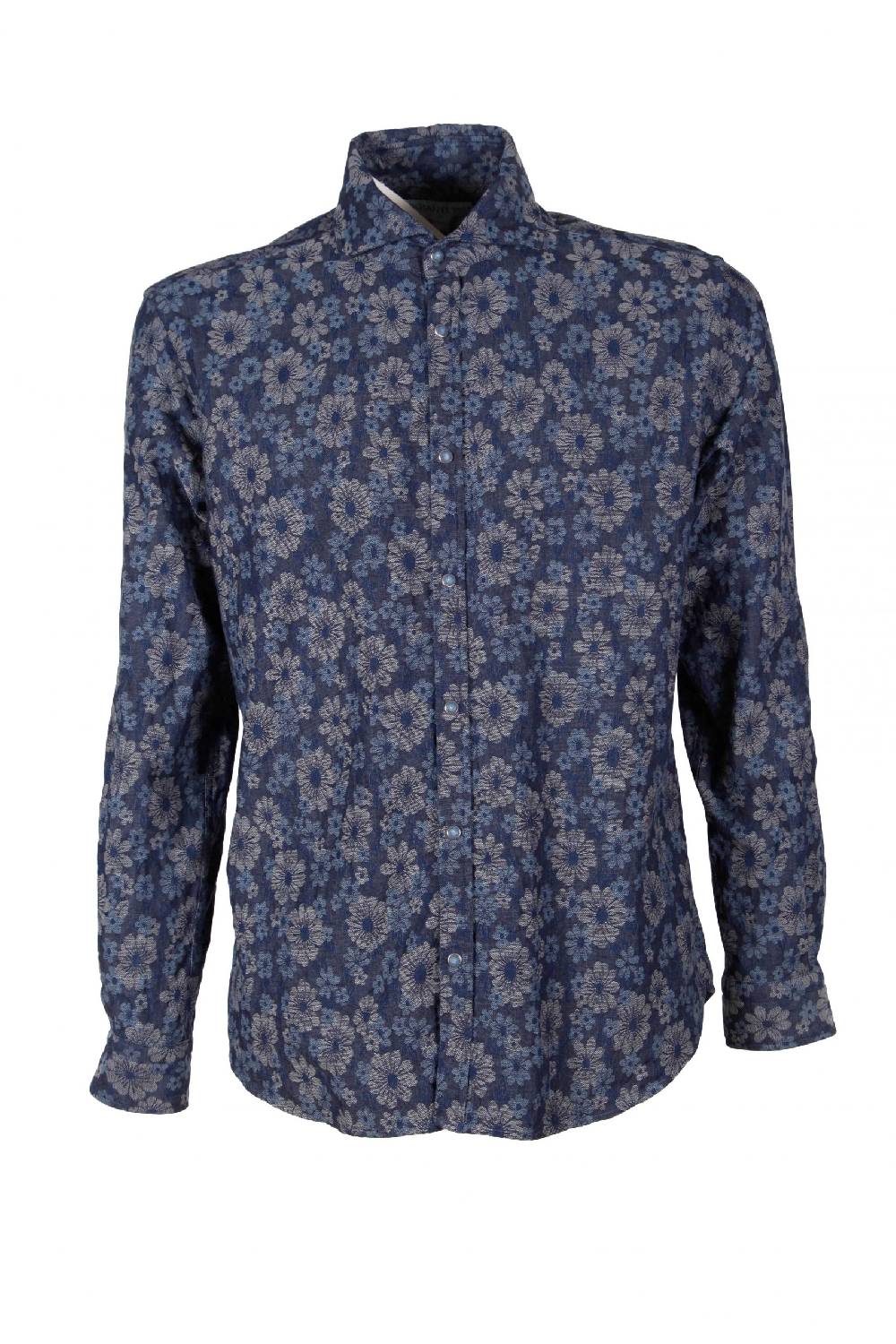 Poggianti Camicia uomo in Denim Jacquard PISA-31W-237-01 In Saldo
