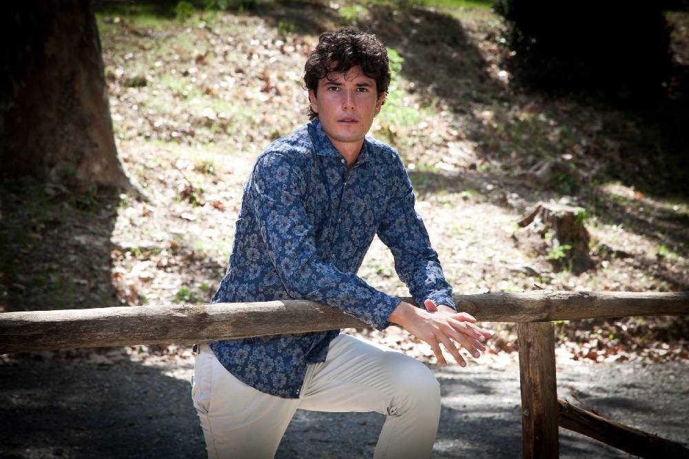 Poggianti Camicia uomo in Denim Jacquard PISA-31W-237-01 In Saldo