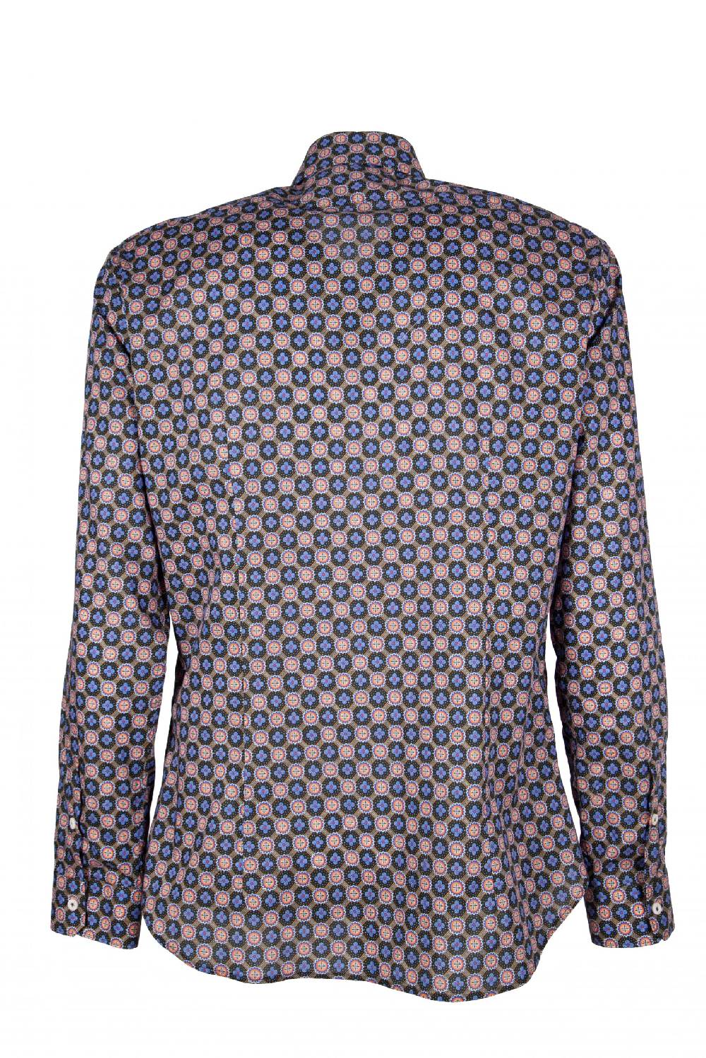 Poggianti Camicia uomo in cotone con stampa piccola FIRENZE-62M-138-02 Italy