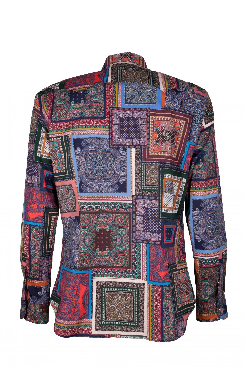 Poggianti Camicia uomo stretch con stampa geometrica EMPOLI-UBBF-166-01 In Linea