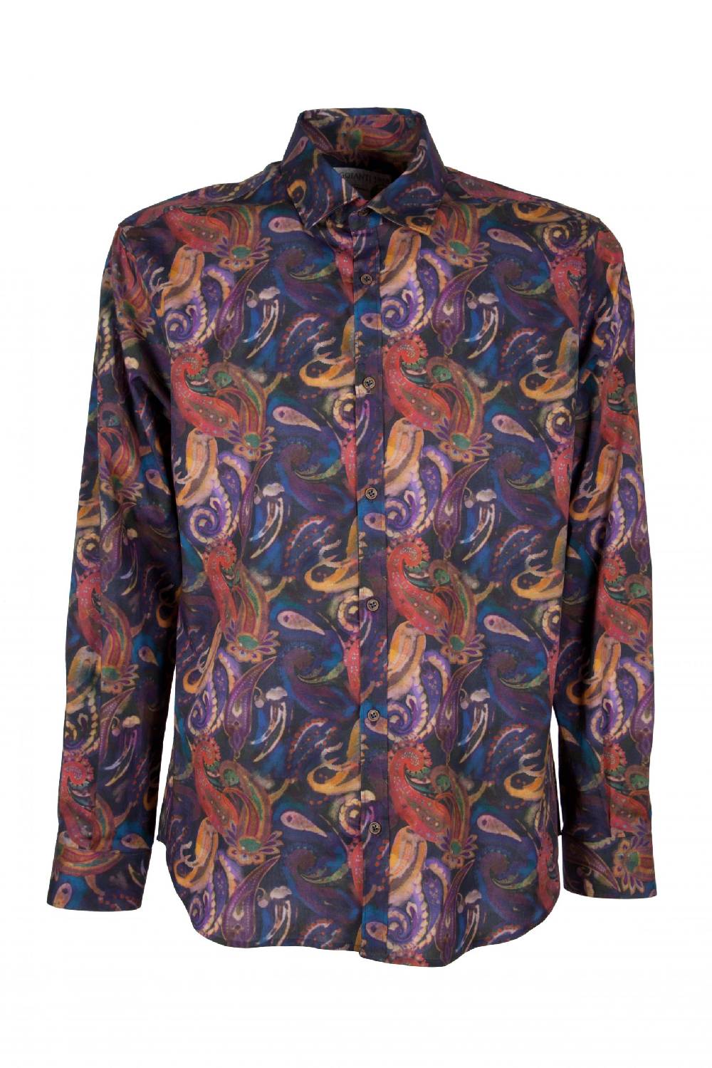 Poggianti Camicia uomo stretch con stampa Paisley PISA-73-163-01 Qualità