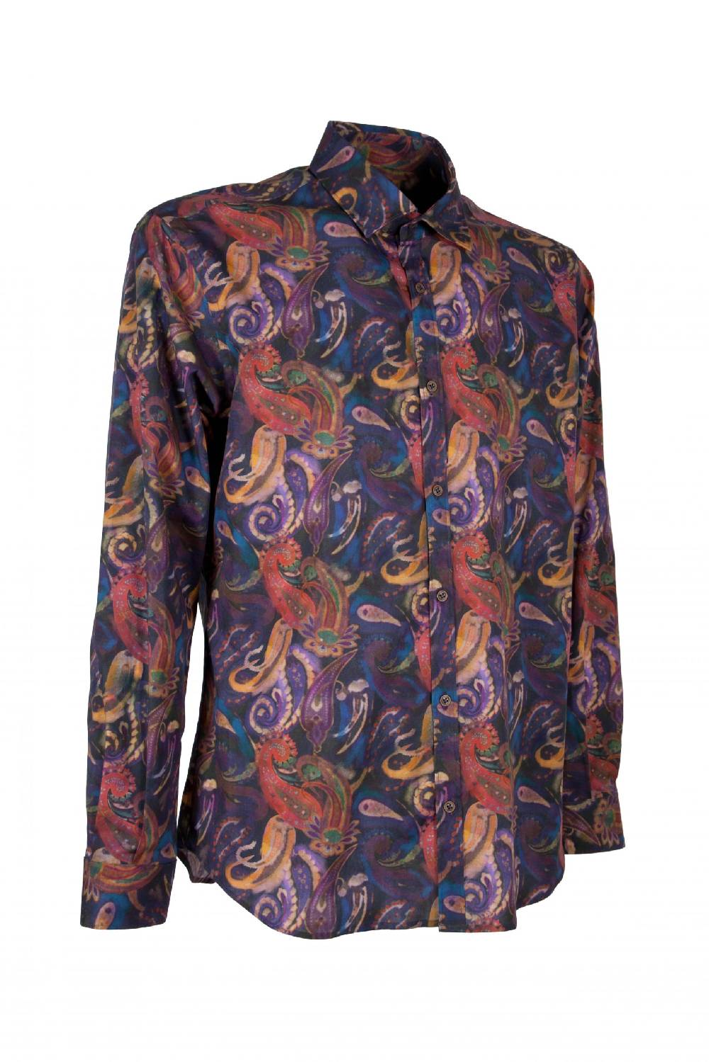 Poggianti Camicia uomo stretch con stampa Paisley PISA-73-163-01 Qualità