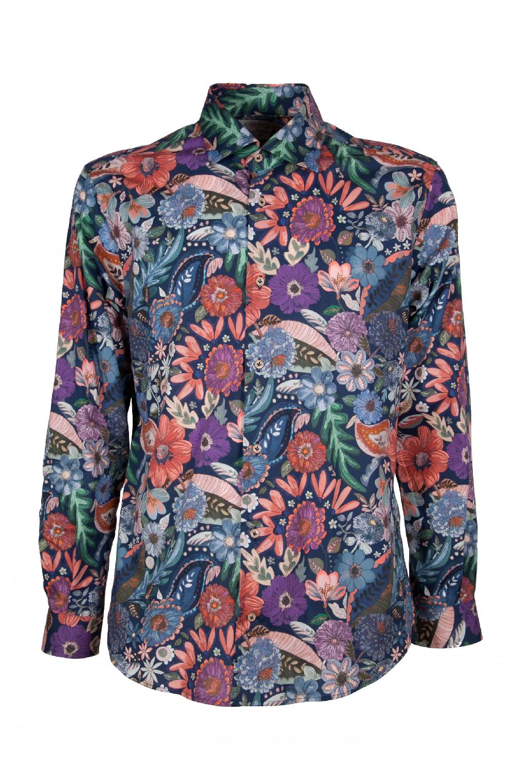 Poggianti Camicia uomo stretch con stampa Floreale FIRENZE-61F-162-01 Vendita