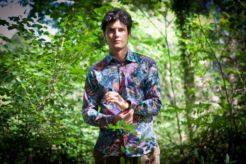 Poggianti Camicia uomo stretch con stampa Floreale FIRENZE-61F-162-01 Vendita
