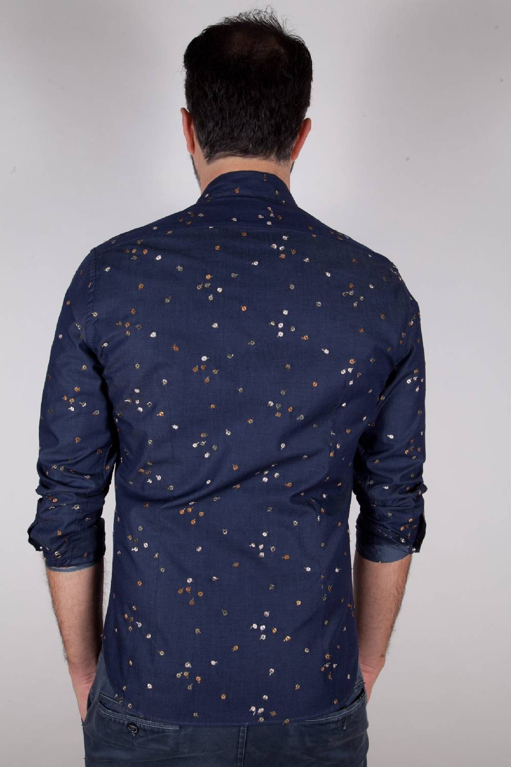 Poggianti Camicia in Denim con ricami PISA-62-607 Fino al 50% di sconto