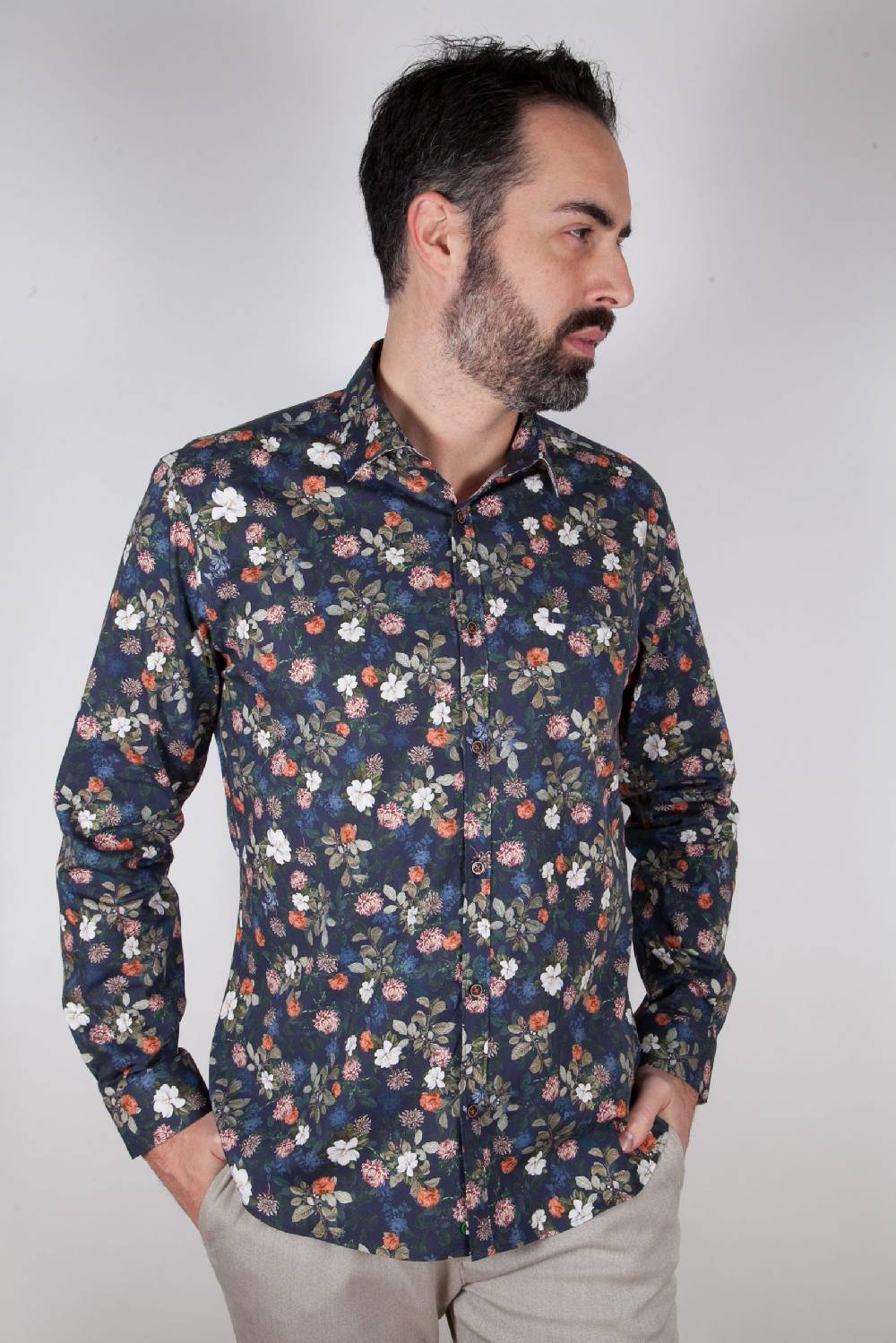 Poggianti Camicia con stampa ASCIANO-73-569-02 Negozio