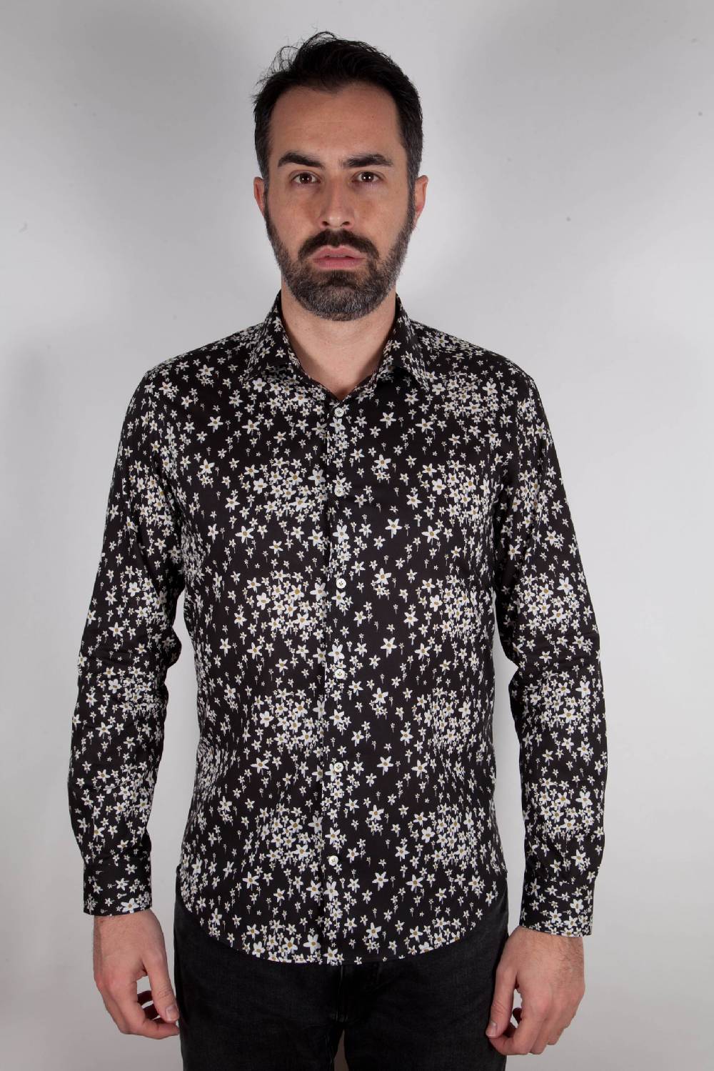 Poggianti Camicia con stampa floreale FIRENZE-UBBF-555-02 Nuova