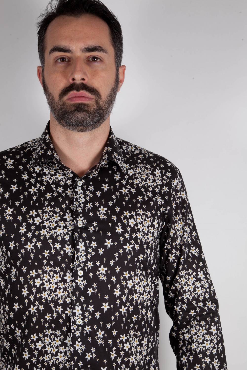 Poggianti Camicia con stampa floreale FIRENZE-UBBF-555-02 Nuova