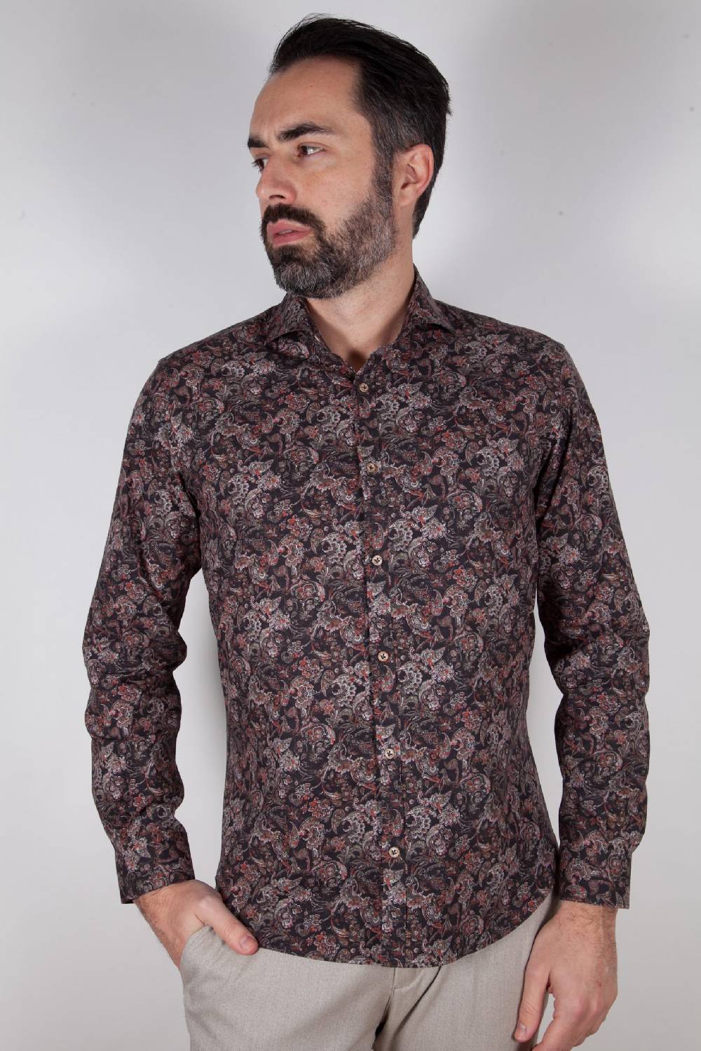 Poggianti Camicia con stampa PISA-31F-549-01 Moda