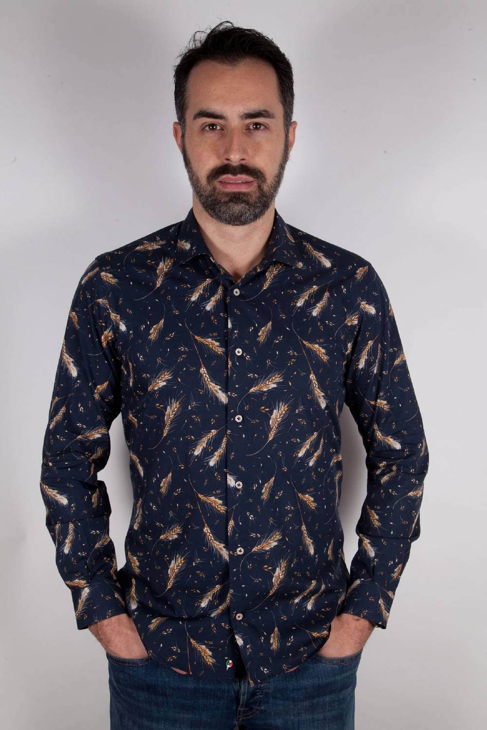 Poggianti Camicia con stampa FIRENZE-95F-533-01 Italia