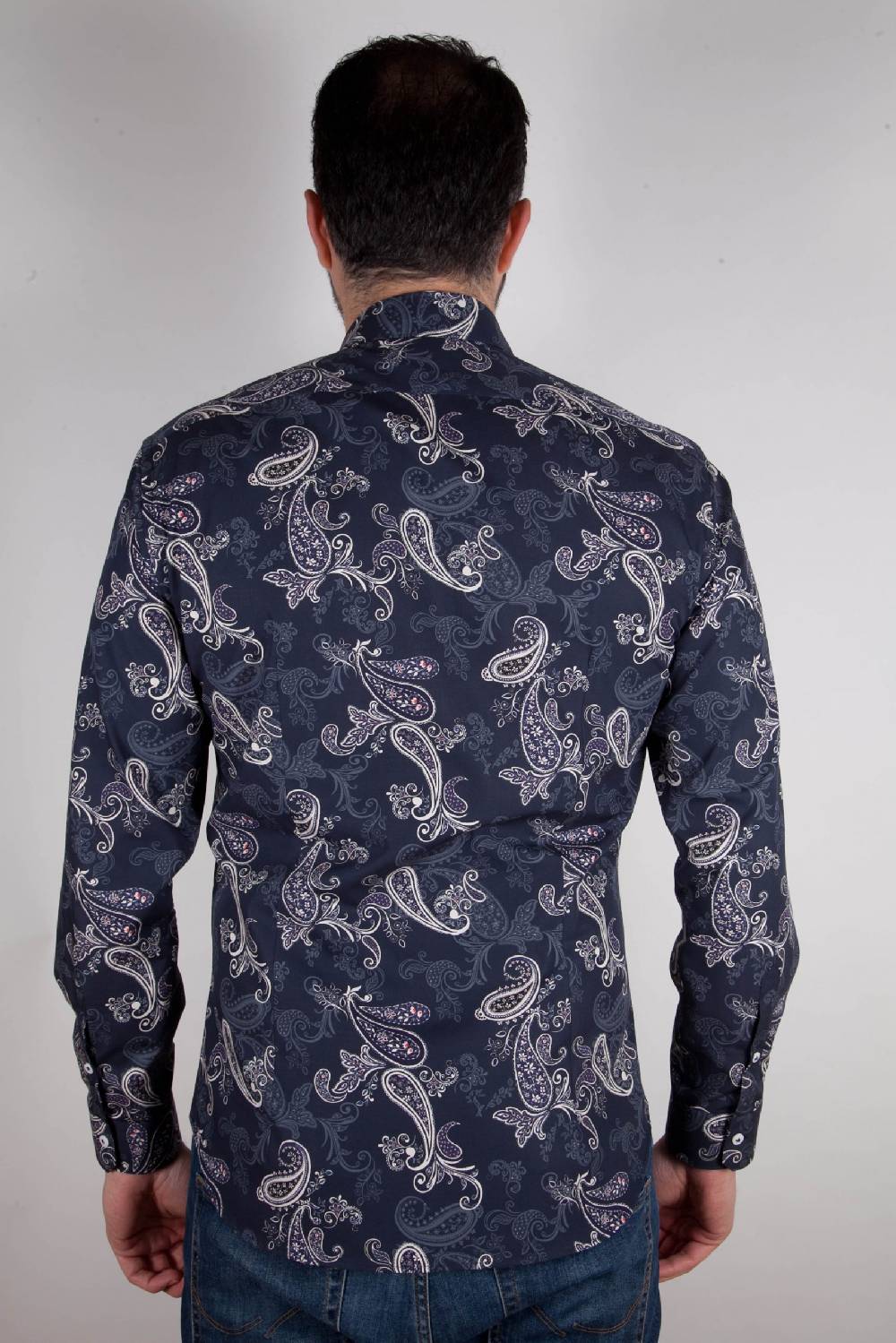 Poggianti Camicia con stampa cachemire FIRENZE-73-531-01 In Linea
