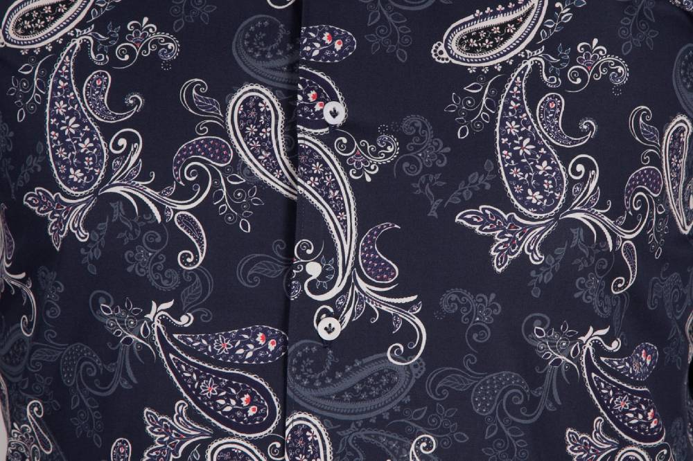 Poggianti Camicia con stampa cachemire FIRENZE-73-531-01 In Linea