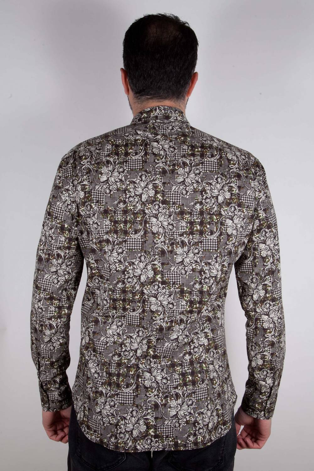 Poggianti Camicia con stampa camouflage PISA-UBB-528-01 Nuovo