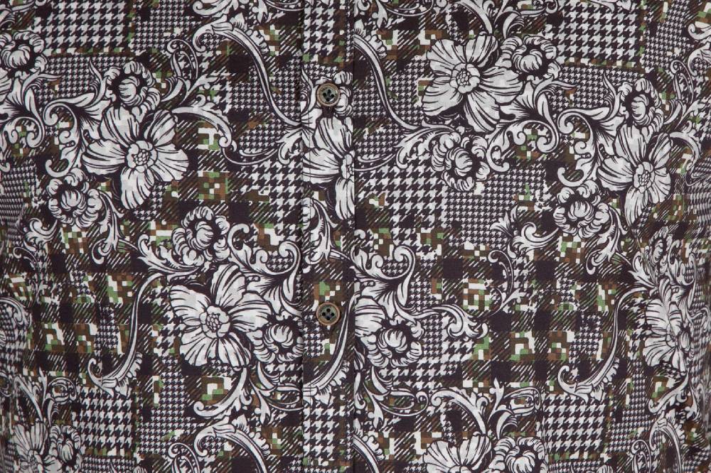 Poggianti Camicia con stampa camouflage PISA-UBB-528-01 Nuovo