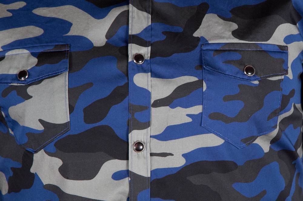 Poggianti Camicia con stampa camouflage MARRADI-66-526-03 Qualità