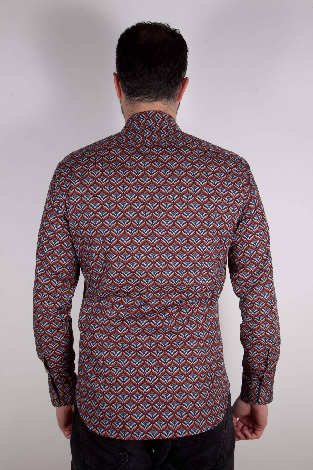 Poggianti Camicia con stampa FIRENZE-67-516-01 Spedizione Gratuita