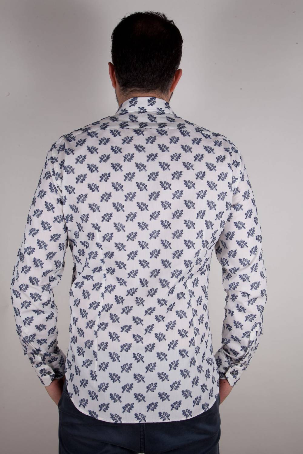 Poggianti Camicia Fil Coupe Collo Italiano FIRENZE-61-507-01 Qualità Garantita
