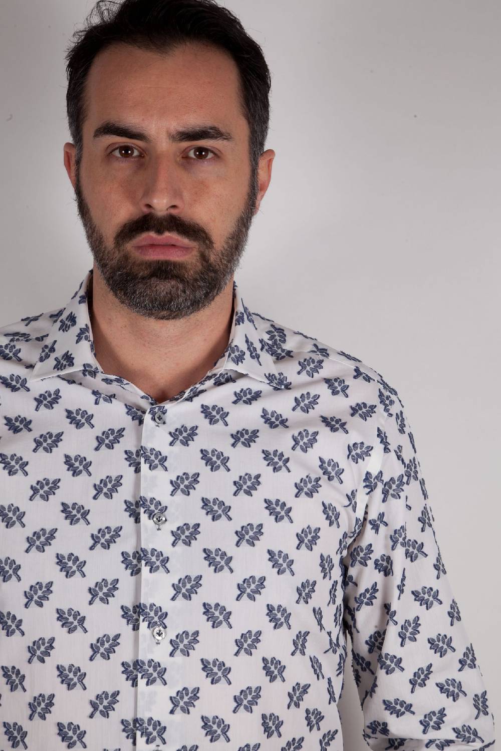 Poggianti Camicia Fil Coupe Collo Italiano FIRENZE-61-507-01 Qualità Garantita
