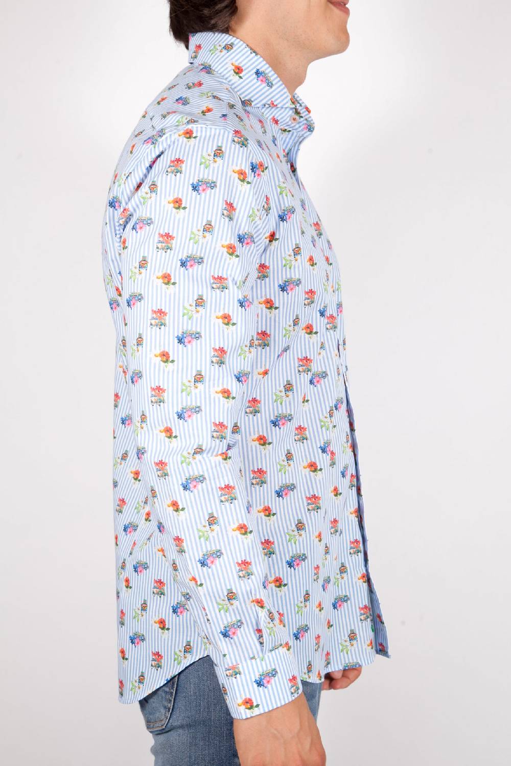 Poggianti Camicia Fantasia Collo francese 329-02 Fino Al -60%