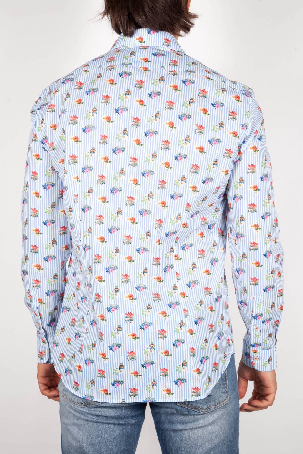 Poggianti Camicia Fantasia Collo francese 329-02 Fino Al -60%