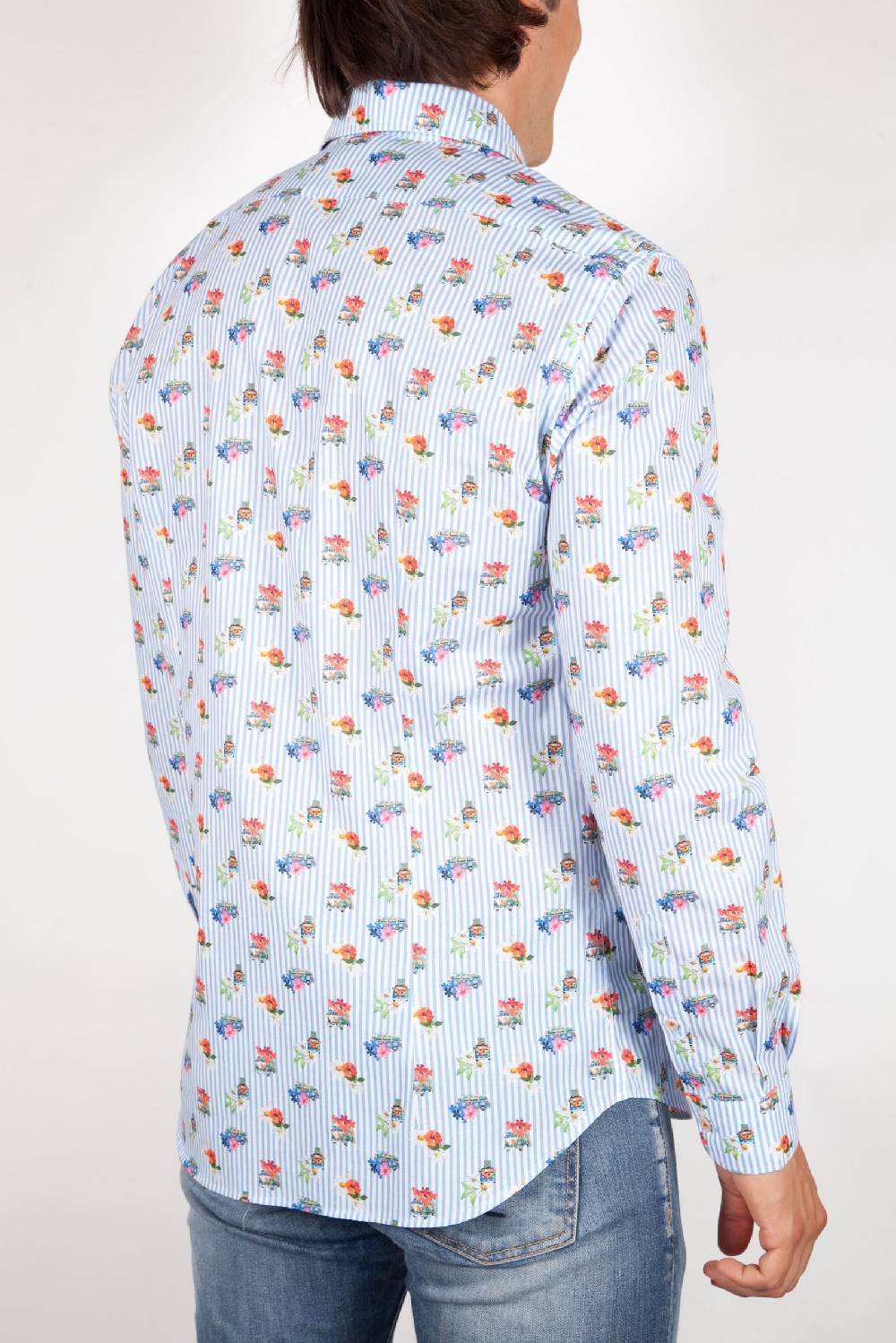 Poggianti Camicia Fantasia Collo francese 329-02 Fino Al -60%