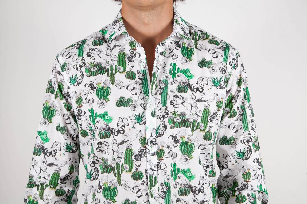 Poggianti Camicia Fantasia Collo Francese 349-02 Presa