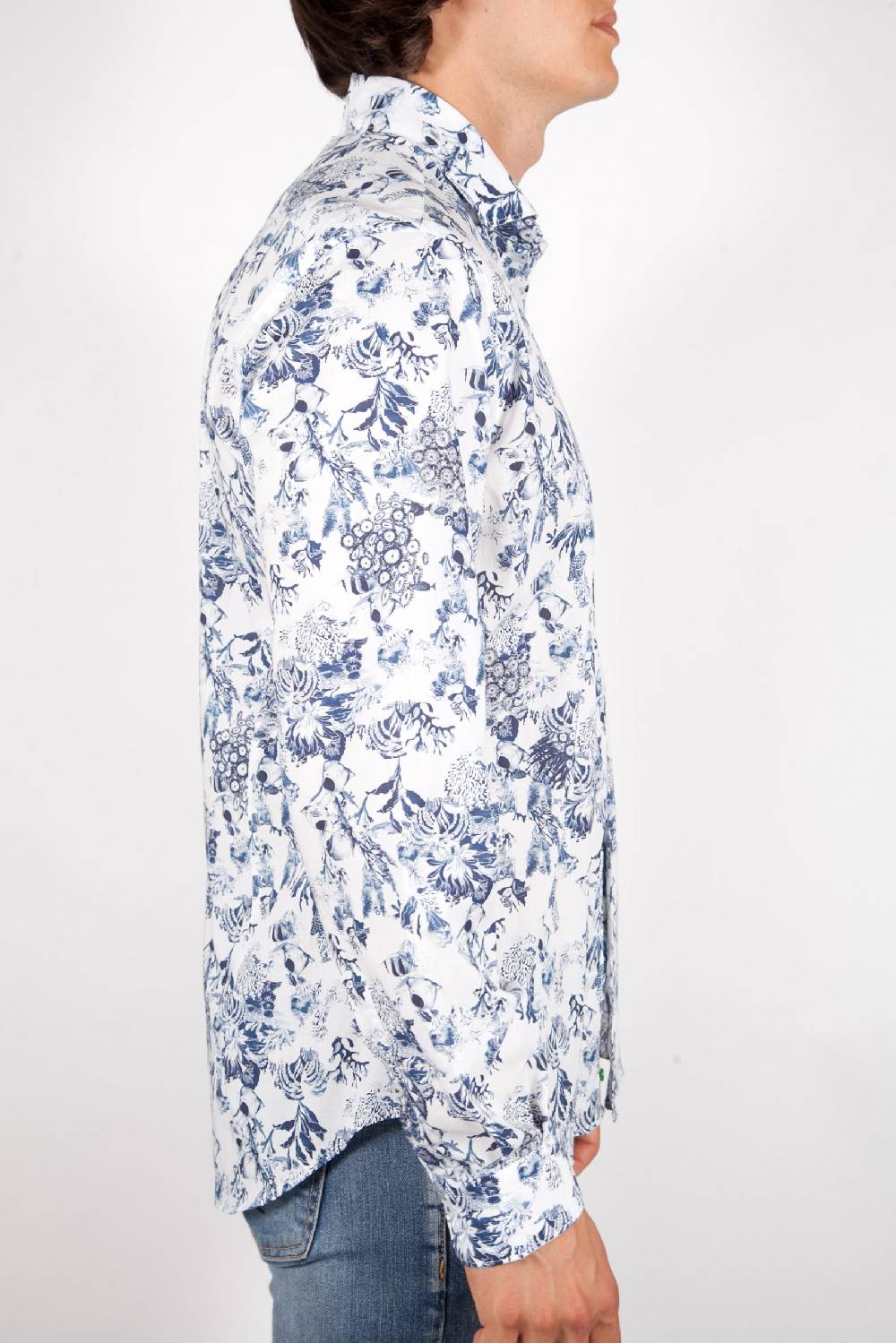 Poggianti Camicia Fantasia Collo Francese 347-01 Sconto