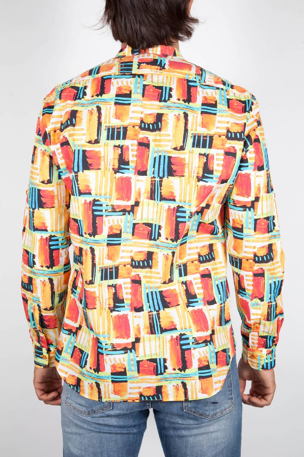 Poggianti Camicia Fantasia Collo Coreano Multicolor Online