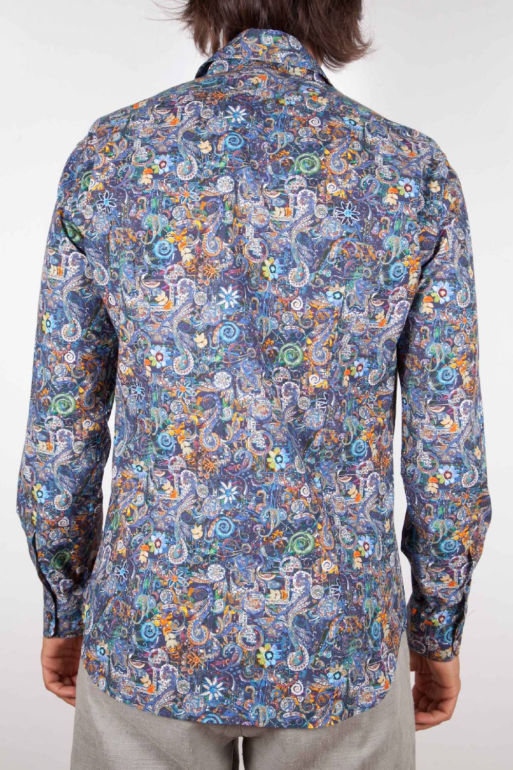 Poggianti Camicia Fantasia Collo Morbido Multicolor In Vendita