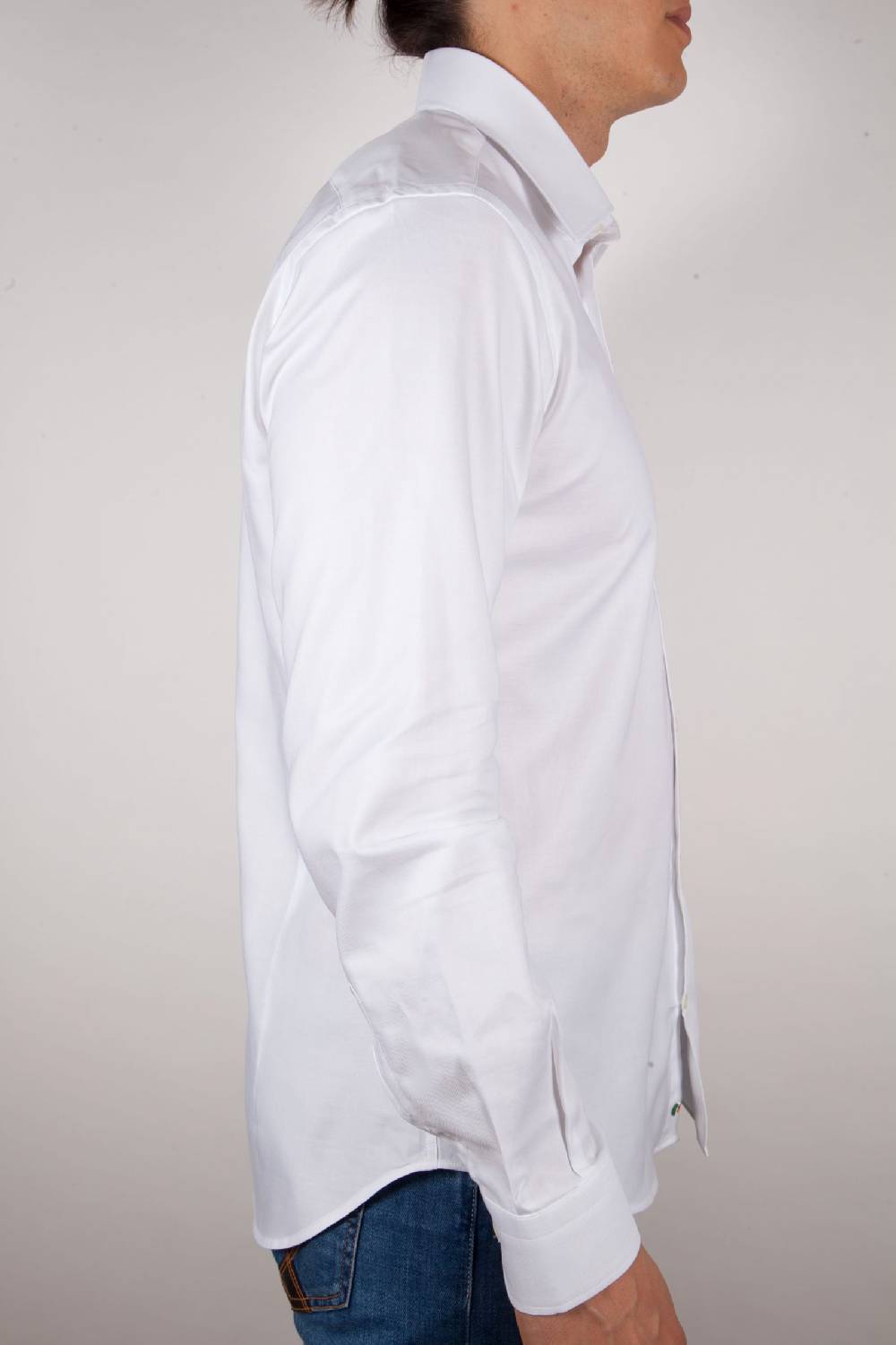 Poggianti Camicia Bianca Oxford Collo Italiano C06-1 Saldi