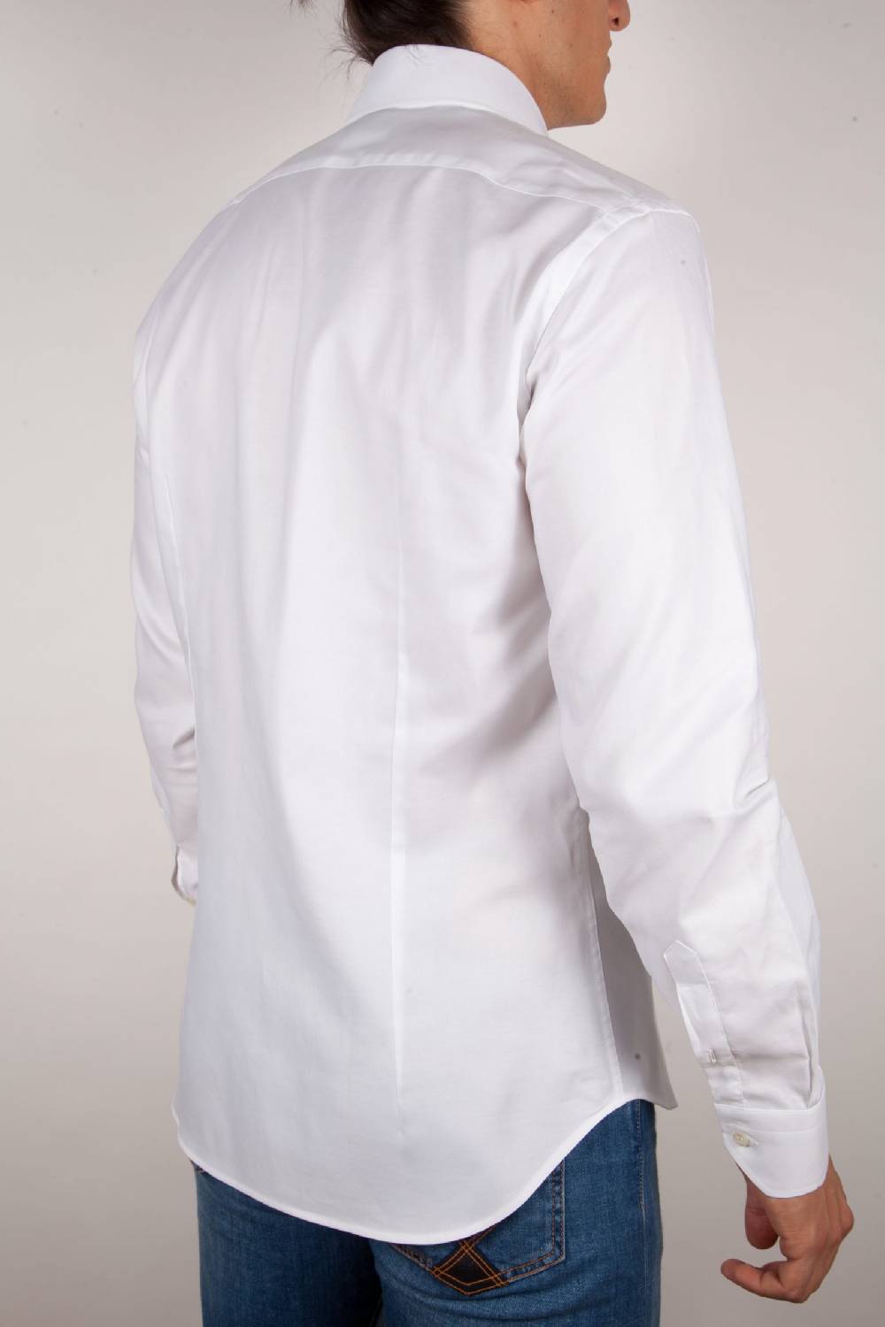 Poggianti Camicia Bianca Oxford Collo Italiano C06-1 Saldi