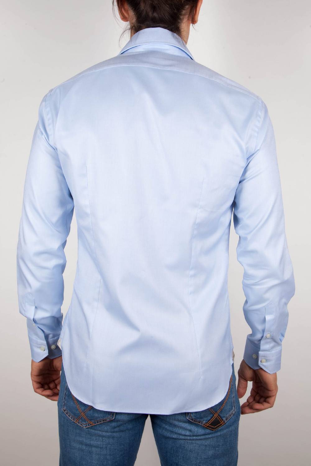 Poggianti Camicia Celeste Oxford Collo Francese C06-2 Offerte