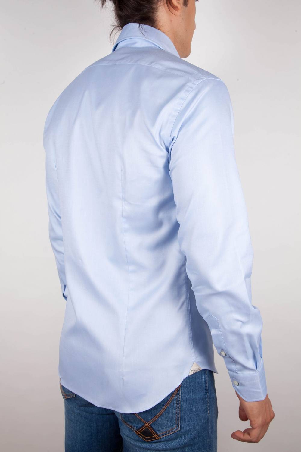 Poggianti Camicia Celeste Oxford Collo Francese C06-2 Offerte